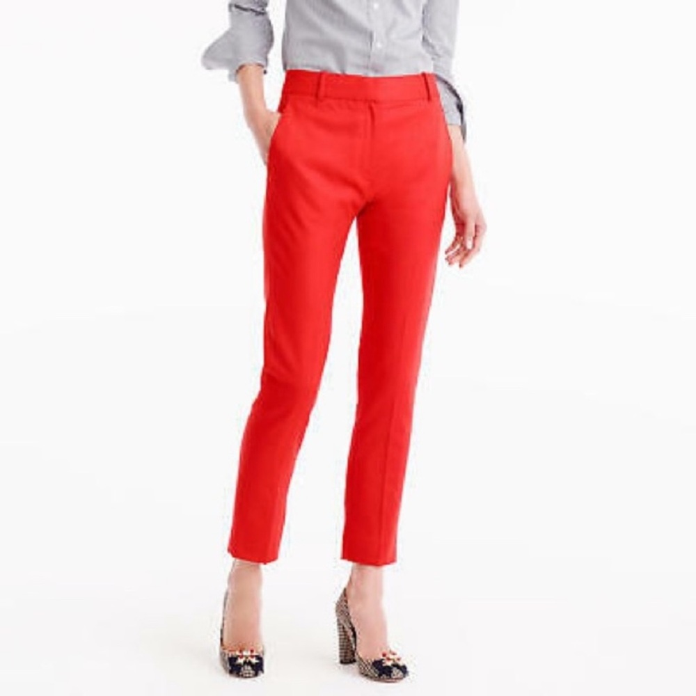 J. Crew Tollegno 1900 Eaton Boy Trouser Red